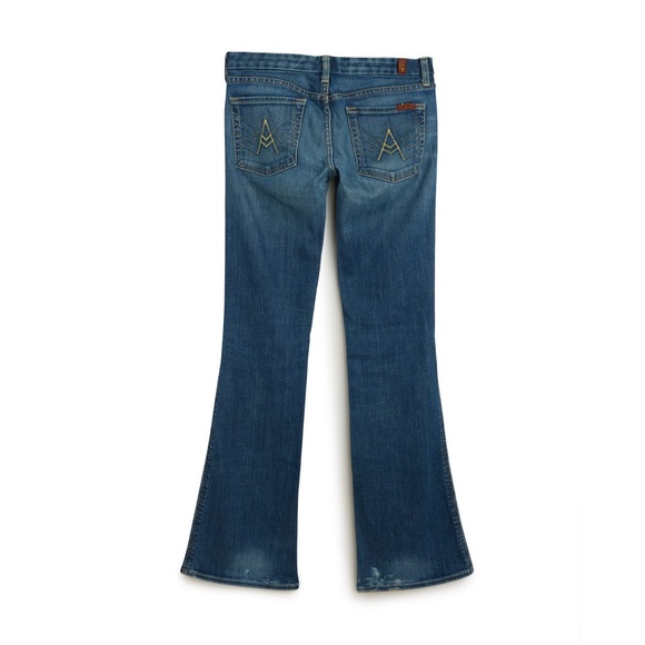 7 FOR ALL MANKIND FLARE DENIM JEANS - Picture 2 of 2